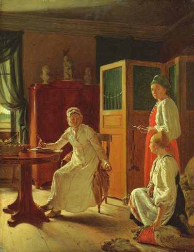 Morning of the Lady of the Manor, 1823 by Aleksei Gavrilovich Venetsianov